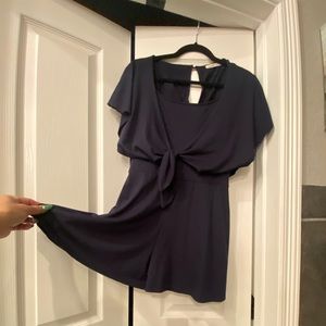 Navy short romper, M, dress it up or down!  So comfy, cotton tee material.